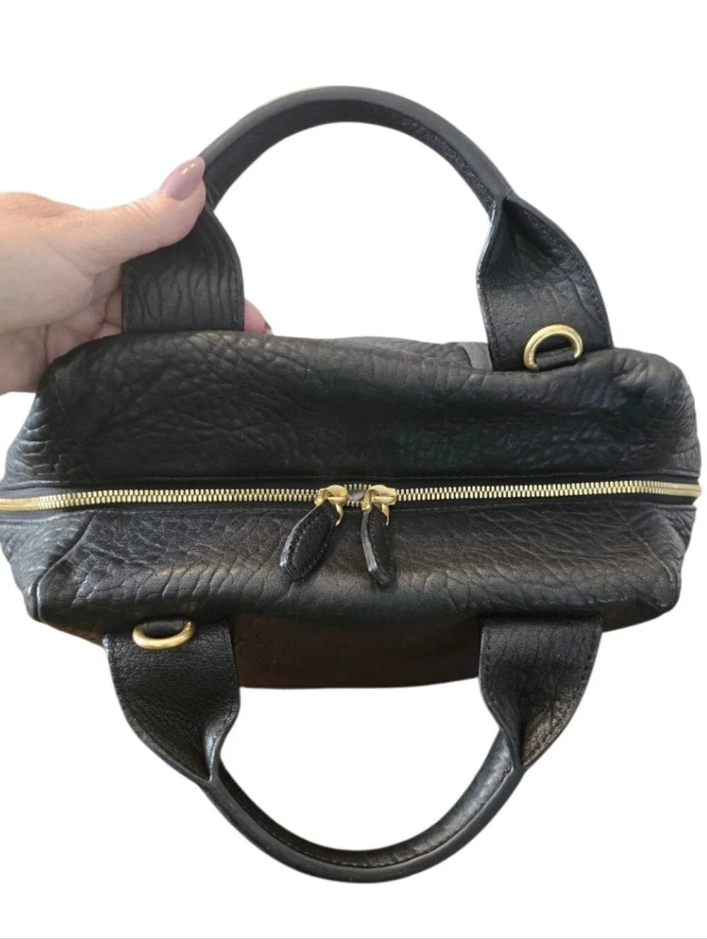 MCM Keana Studded Sheepskin Leather Satchel/Crossbody w/Dustbag In EUC